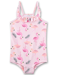 Купальник сплошной, Pink flamingo