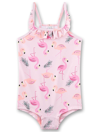 Купальник сплошной, Pink flamingo