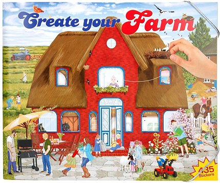 Альбом с наклейками, "Создай веселую ферму"